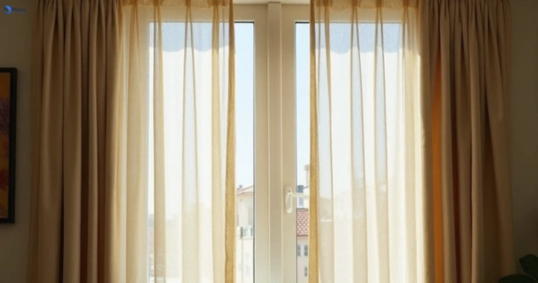 Dull dusty drapes in botany-nsw before professional cleaning
